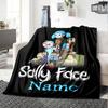 Custom Name Sally Face Theme Printed Blanket - Perfect for Couch, Bed, Travel & Outdoor Use | Machine Washable, Cozy & Durable.