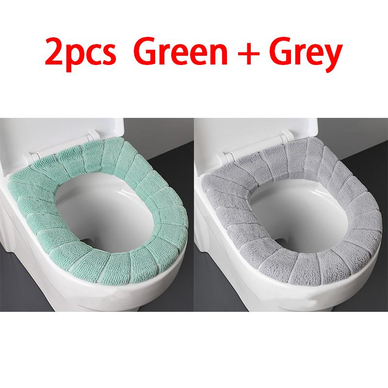Washable Winter Warm Toilet Seat Cover Universal Cushioned Seat Cover for Toilet Bathroom Toilet Lid Accessories MTGT01