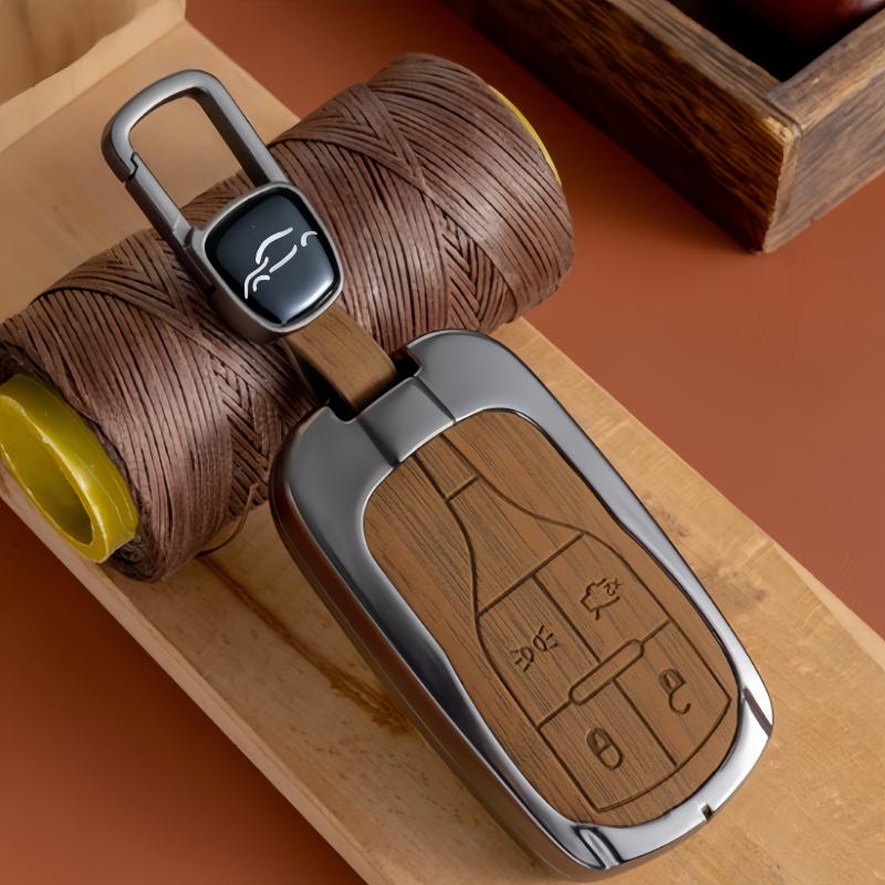 Aesthetic Wooden Pattern Key Cover Suitable For Maserati Ghibli Levante Quattroporte 2014-2024 Accessories
