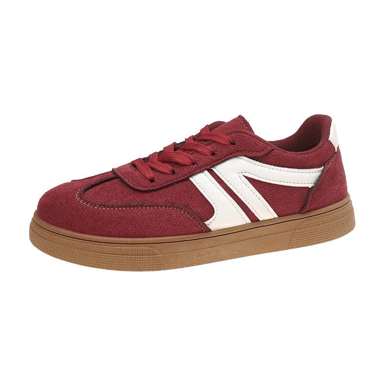 

Женские повседневные спортивные кеды большого размера в стиле ретро De Xun 36 красный