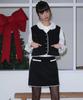 Opening Sunshine Lace-Trimmed Velvet Mini Skirt_Black