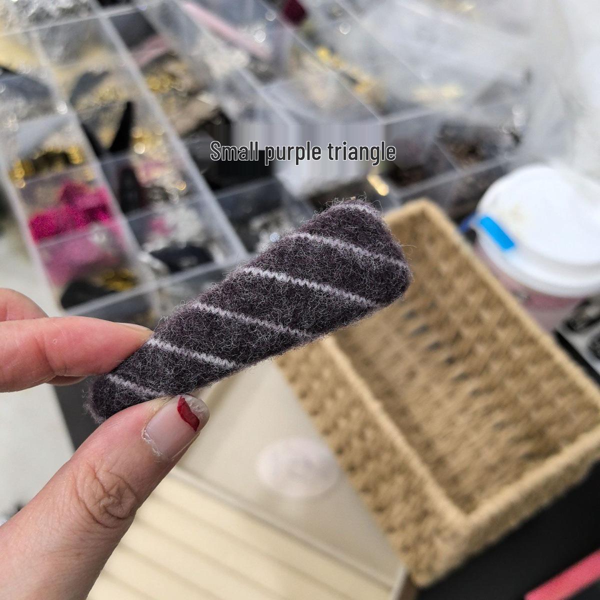 Korean Style Twill Knit Retro Bangs BB Hair Clip