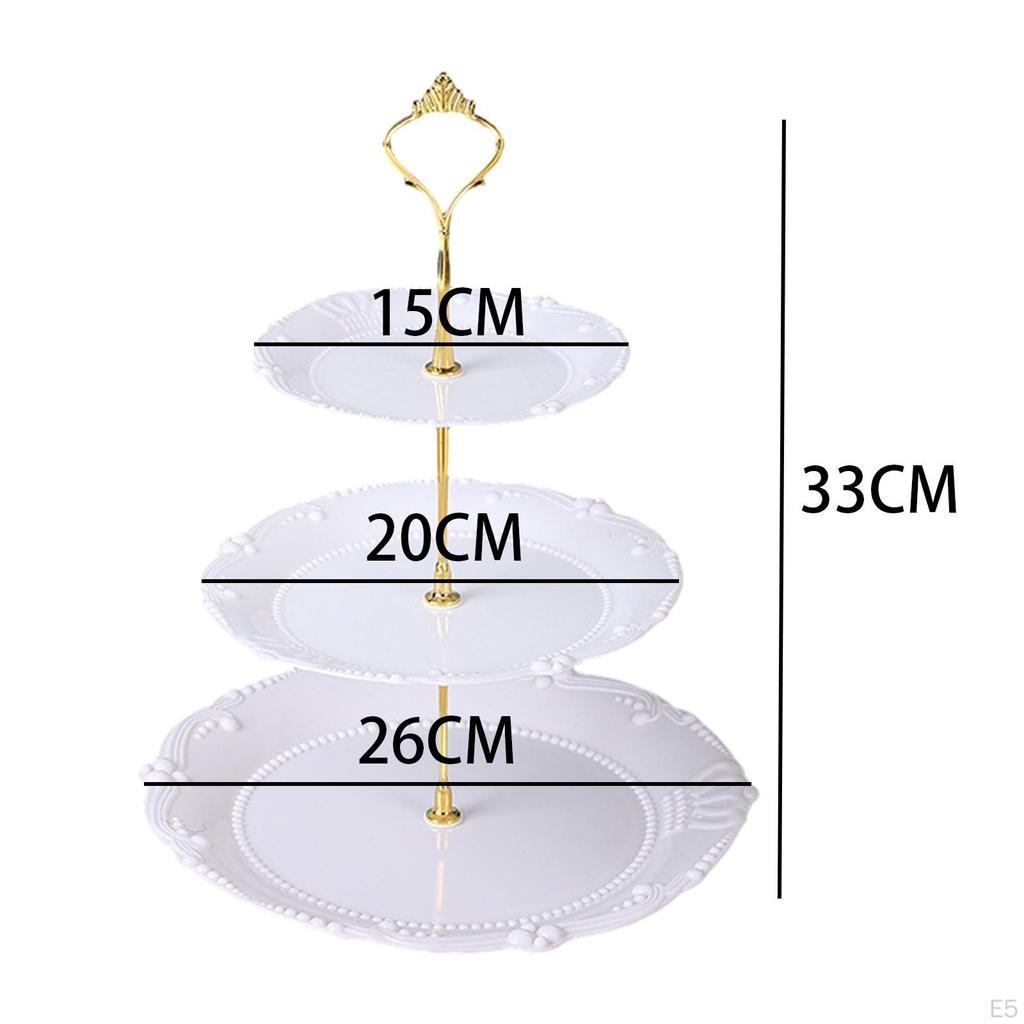 3-etasjes cupcakesstativ serveringsbrett bakverk baking hjemmedekor dessertvisning for