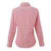 Premier Womens/Ladies Micro Gingham Check Cotton Long-Sleeved Shirt