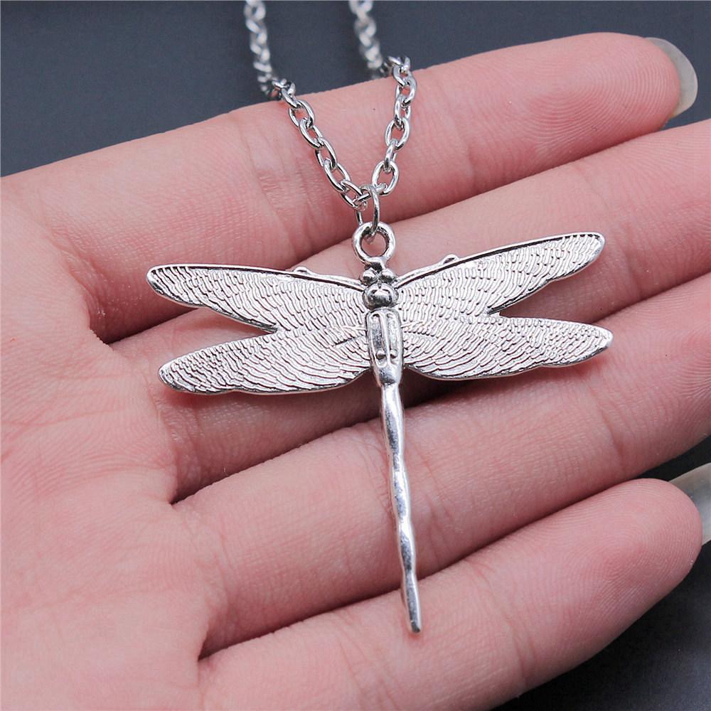 Dragonfly Butterfly Bees Garden Insect Pendant Antique Bronze Metal Boys Collar Necklace Hot Sale