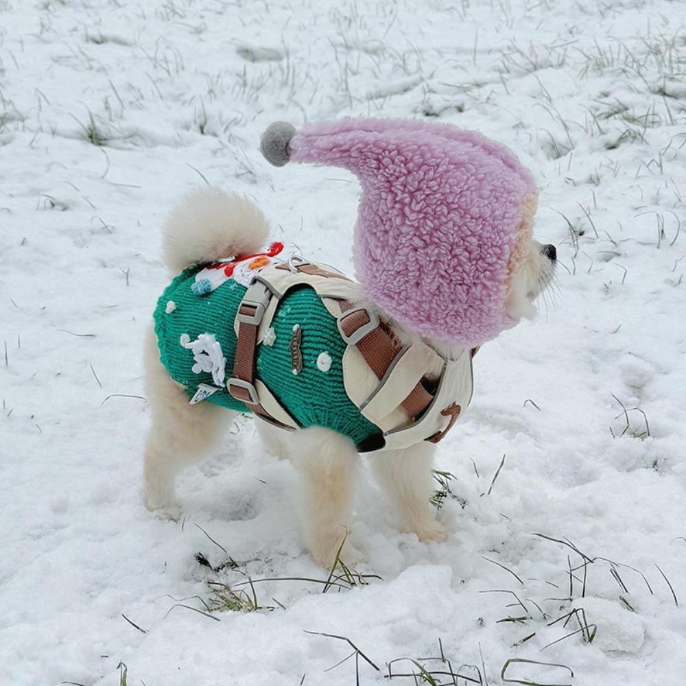 Comfortable Pet Head Cover Warm Pet Transformation Hat Cute Winter Pet Hat  Party