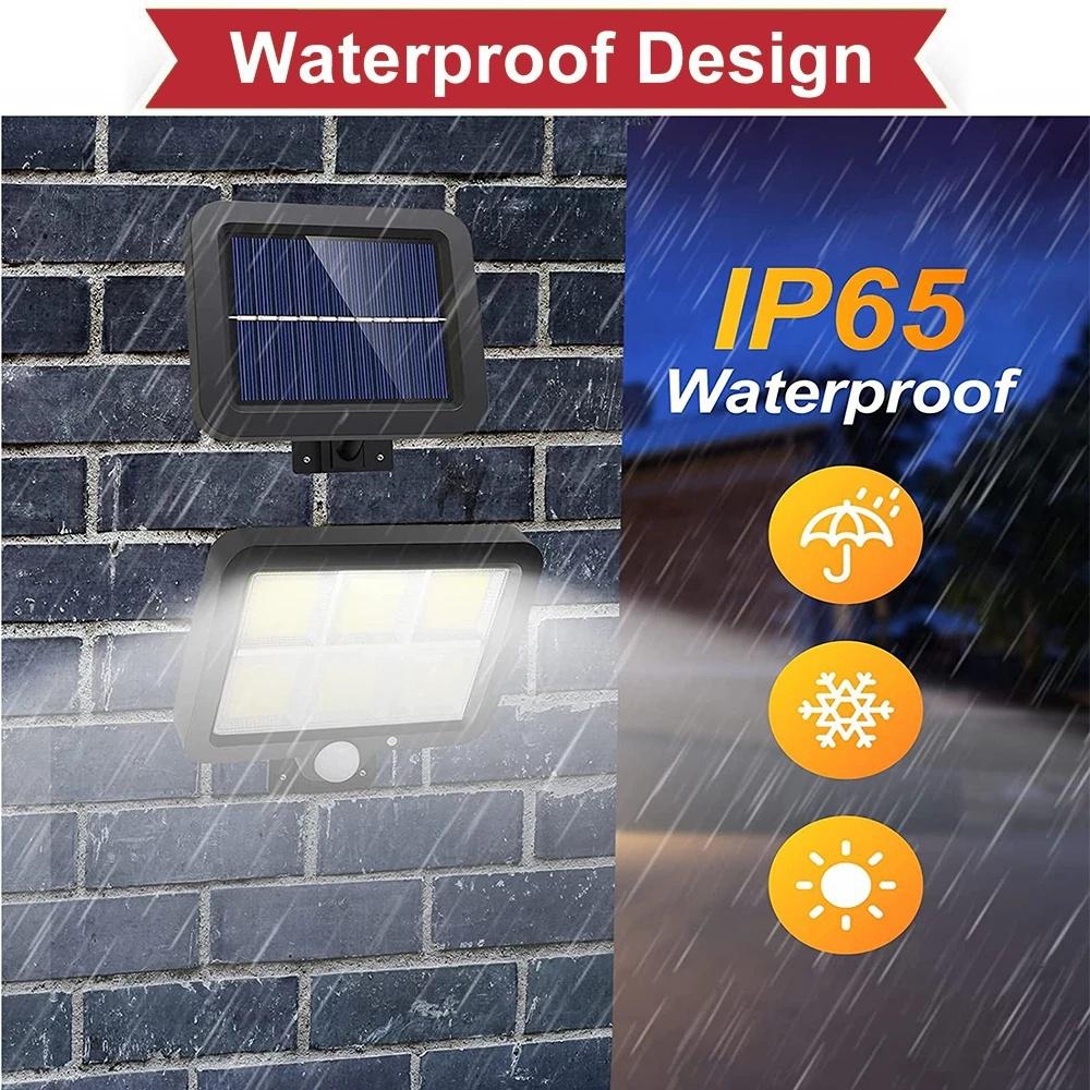 72/100COB Waterproof Super Bright Solar Motion Sensor Light Wall Lamp Garden Outdoor High-brightness Lights with Remote Control