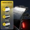 9 LED High Brightness Bike Light Power Display Front Warning Flashlight Shockproof Bike Lamp for Night Riding & Mountain Cycling