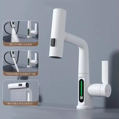 Zlatý vodopád Teplota Digitální displej Vodovodní baterie k umyvadlu Teplá/studená Umyvadlová baterie Koupelnová/kuchyňská baterie Výsuvná baterie