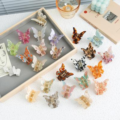 Super Fairy Romantic Butterfly Grab Clip French Temperament Acetic Acid Hair Grab Back Head Clip Hairpin Hair Accessories Headgear