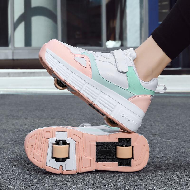 Unisex Retractable Wheel Roller Shoes 40