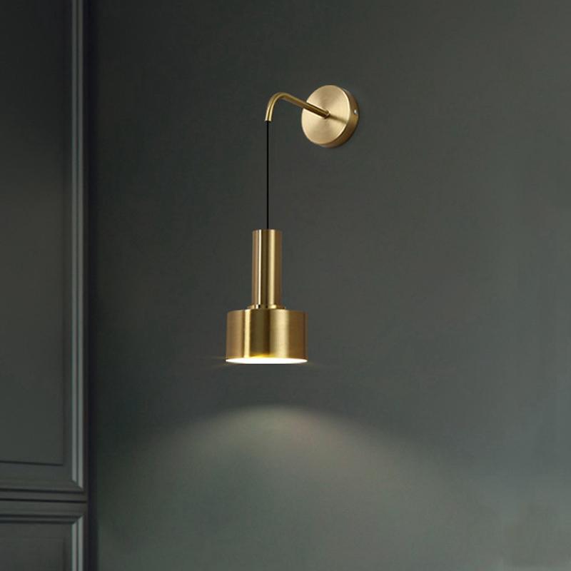 Kreative nordische Pendel-Wandleuchte Postmodernes Nachttisch E27 Lampenkopf Wandleuchte Schwarz/Gold Schlafzimmer Nachttisch Wandleuchte