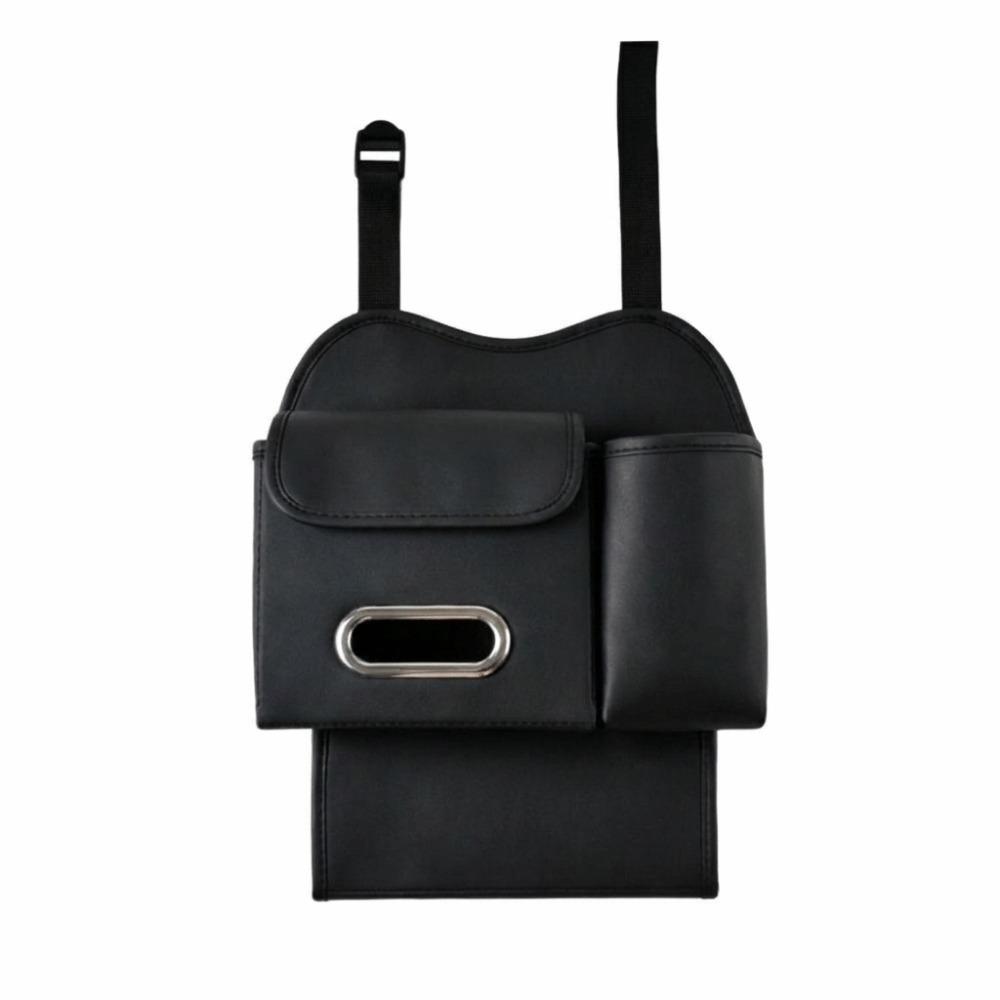 Space Saving Car Backseat Organizer PU Leather Car Seat Back Tissue Box Car Cup Holder Rear Seat