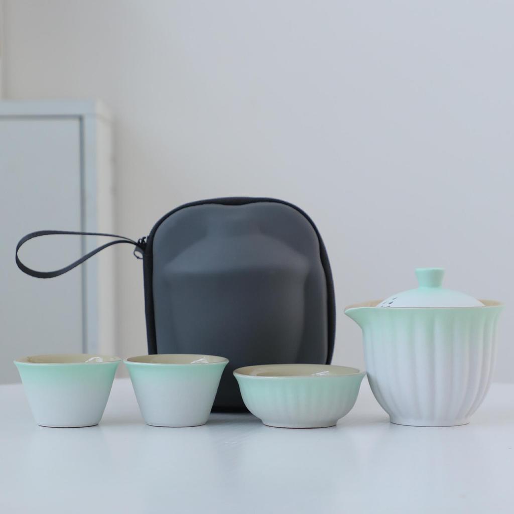 Portable Ceramic Travel Tea Set - Perfect for Outdoor Events, Holidays, and Corporate Gifts.
