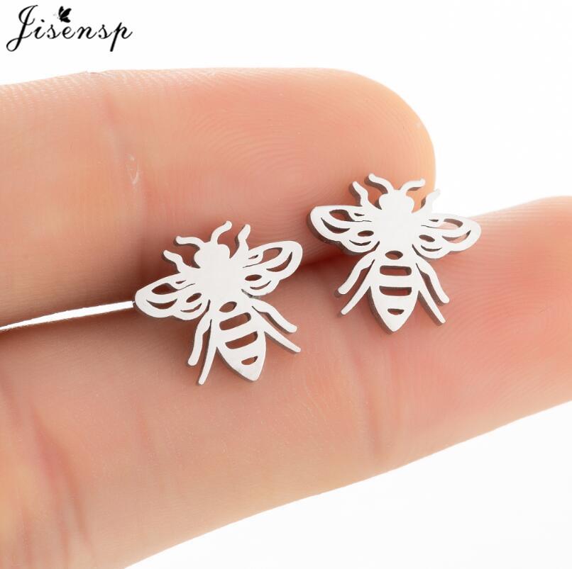 Multiple Mini Stainless Steel Bird Jewelry Earrings  Trend For Women Girls Cute Crane Parrot Bee Hummingbird Studs oorbellen