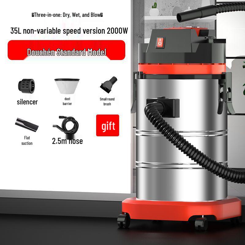 High-Power Wet/Dry Vacuum Cleaner for Home, Workshop, Car Wash, Grout, and Industrial Use