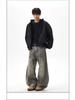 Herren Retro Zweiteilige Leder Fliegerjacke - Cleanfit Scheunenstil Locker Arbeitskleidung