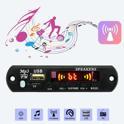5/12V Audio MP3 Player Module USB TF FM Radio Bluetooth-Compatible 5.0 Audio Module Lossless Audio with Remote Control for Car