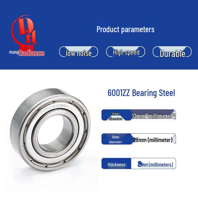 High-Precision Silent Deep Groove Ball Bearing 60 Series Z4V4 Grade with Iron Cover