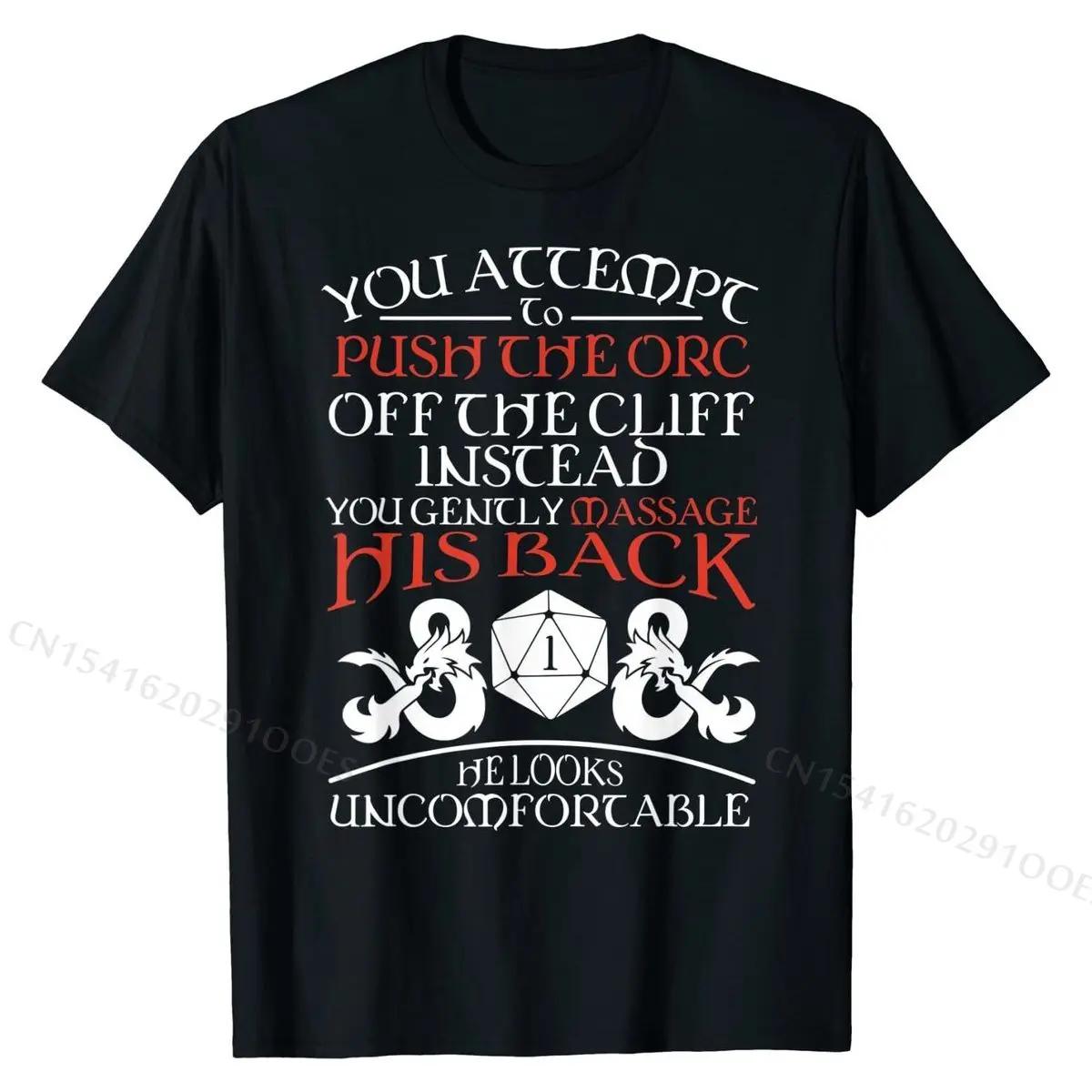 Tabletop RPG D20 Orc Massage Critical Failure Tshirt Top ... S