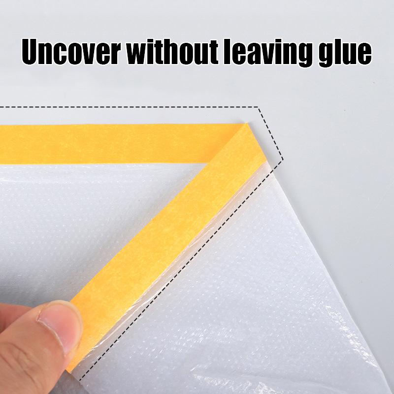 11/17M Disposable Dustproof Film Self-Adhesive Cabinets Furniture Dust Protection Films Plastic Home Wall Painting Dust Covers