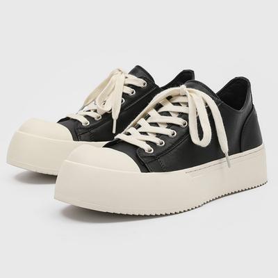 Big Head Shoes Men's New Summer Platform Heightening Casual Board Shoes Black Couple Tide Shoes