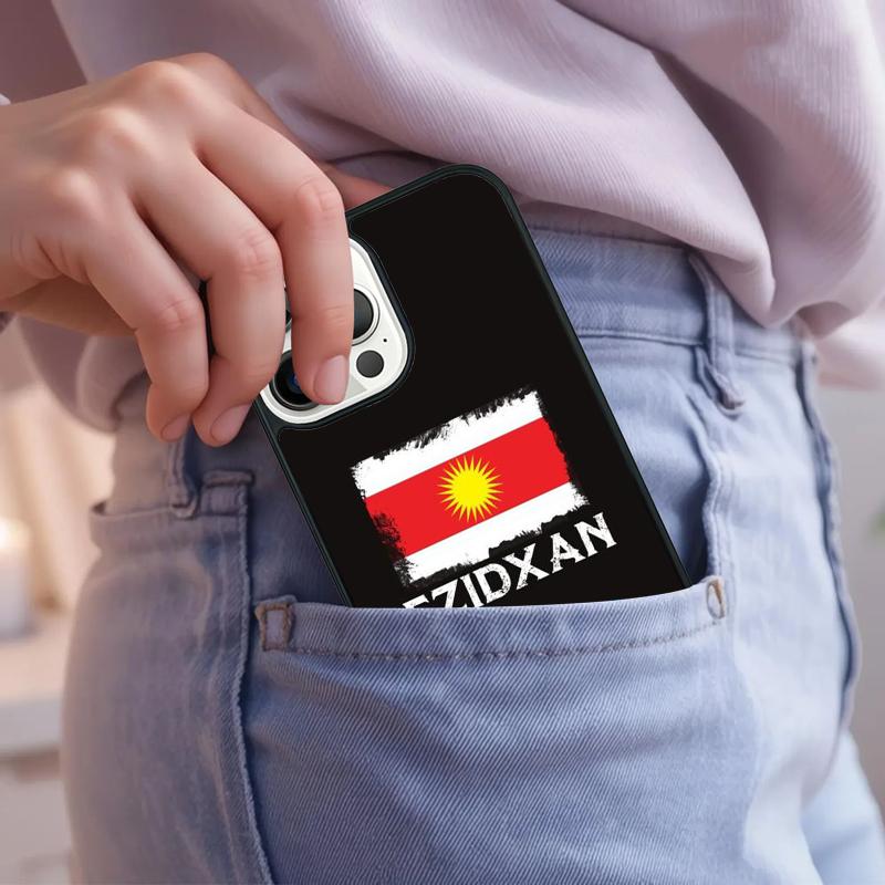 Yazidi Flag Ezidxan Phone Case For iPhone 17 Air 15 16e 14 13 Pro Max Coque 12 11 Pro Max PLUS cover