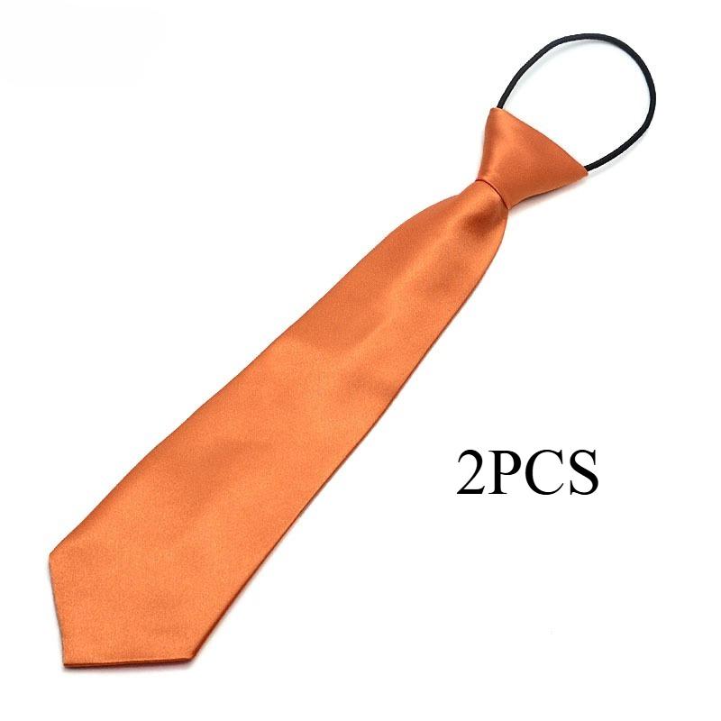 Children's Team Performance Convenient Tie Korean Version Solid Color Baby Casual Lazy Rubber Band Tie