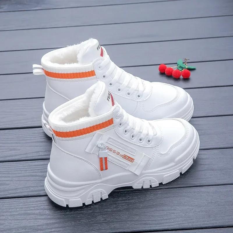 Fashion Winter Women Cotton Shoes Plush Thick Warm Booties Woman 2025 Female Comfortable Boot High Top Sneakers Snow Short Boots 35-40