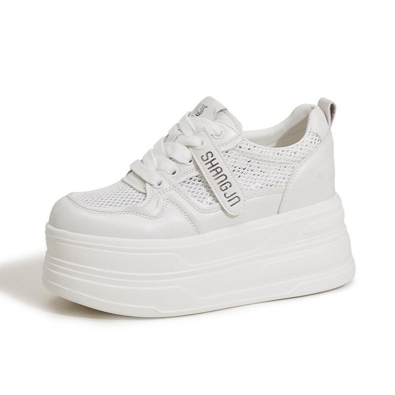 

Mesh little white shoes women s inner height increase women s shoes versatile thick baseplate shoes women s 2025 summer new hollow breathable sandals 34