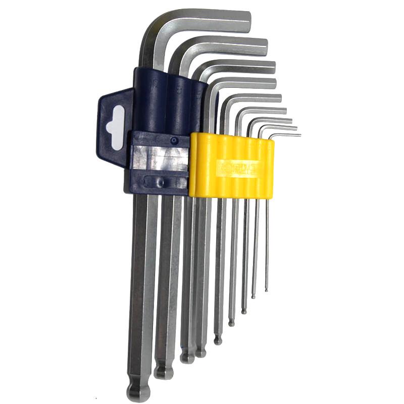 Great Wall 11-Piece Chrome-Plated Ball End Hex Key Set
