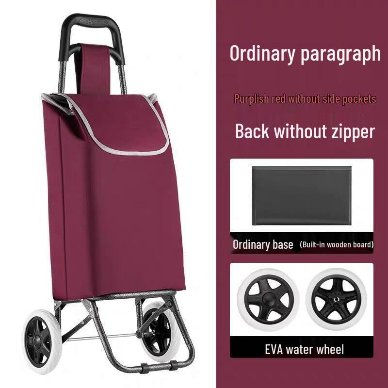 Lightweight Foldable Shopping Cart for Seniors: Stair-Climbing Trolley with Portable Handle