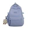 Schoolbag Japanese ins high school junior high school student college student schoolbag female, college style backpack solid color simple versatile 