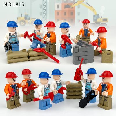MOC Série Cidade Construção Personagem Trabalhador Profissional Blocos de Construção Brinquedos