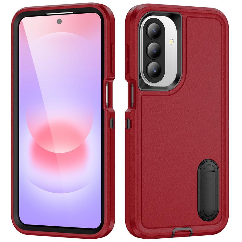S26 Ultra Case Shockproof Bumper Hybrid 3in1 Candy Color Phone Stand Cover Samsung S25 Ultra S24 Plus S23 FE A15 A16 A36 A56 A17 A27 A37 A57 5G