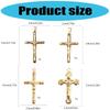 Classical Retro Crucifix Pendant Stainless Steel Men's Jewelry Gold Plated Unisex Faith Necklace Pendant