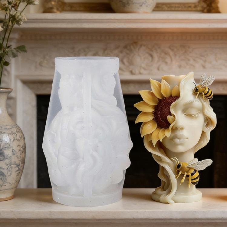 Flower Goddess Silicone Molds Lady Figurine Silicone Candle Molds For Handmade Candle Soap Decoration Anniversary Gift