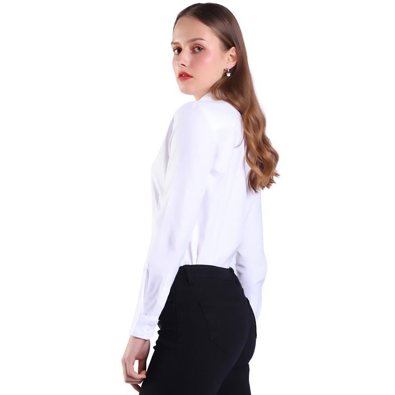 Autumn Women Oxford Shirt White Blue Black Long Sleeve Blouse Office Lady Tops Female Clothes