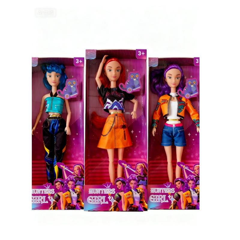 Anime K Pop Demon Hunters Witch Hunter Group High Appearance Glue Doll Girl's Heart Decorative Doll Christmas Gifts