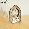 EID Wooden Pendant with LED Light Ornament Islamic Festival Supplies DIY Craft Perfect for Ramazan Home Party Decoration