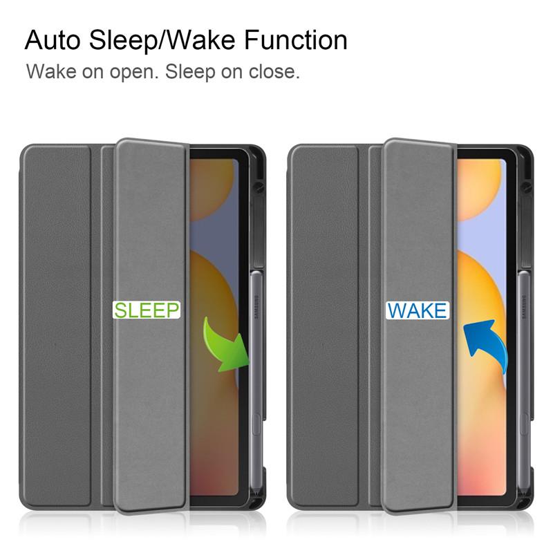 Tablet Case For Samsung Tab S6 Lite Cover With Pencil Holder 10.4 Inch 2022 SM-P610 PU Leather Cover For Samsung Galaxy S6 Lite Case Tablet