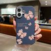 Solid Color Bowknot Patterned Leather Texture Phone Case for iPhone 16 Pro 15 14 Plus 13 12 Pro Max 11 Shockproof Matte Soft Tpu Slim Case Cover