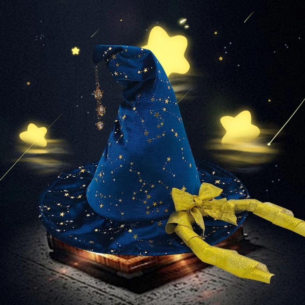 Lightweight Soft Fabric Witch Hat Ins Style Halloween Hat Cosplay Wizard Hat Halloween Party