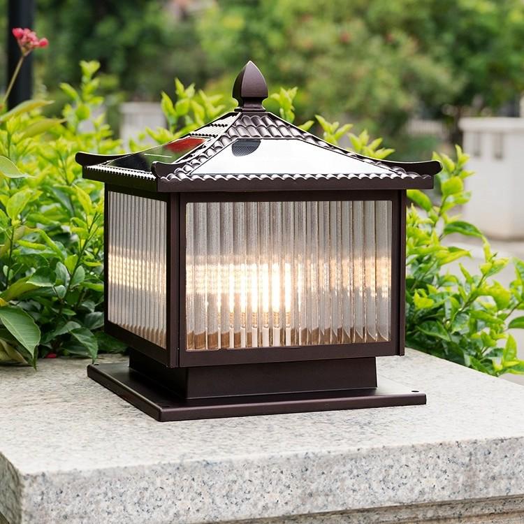 Solar Waterproof Outdoor Garden Post Light for Villa Entrances, Yards, and Fence Walls