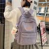 Schoolbag backpack new fashion trend casual foreign style simple backpack printing large capacity college style school season schoolbag
