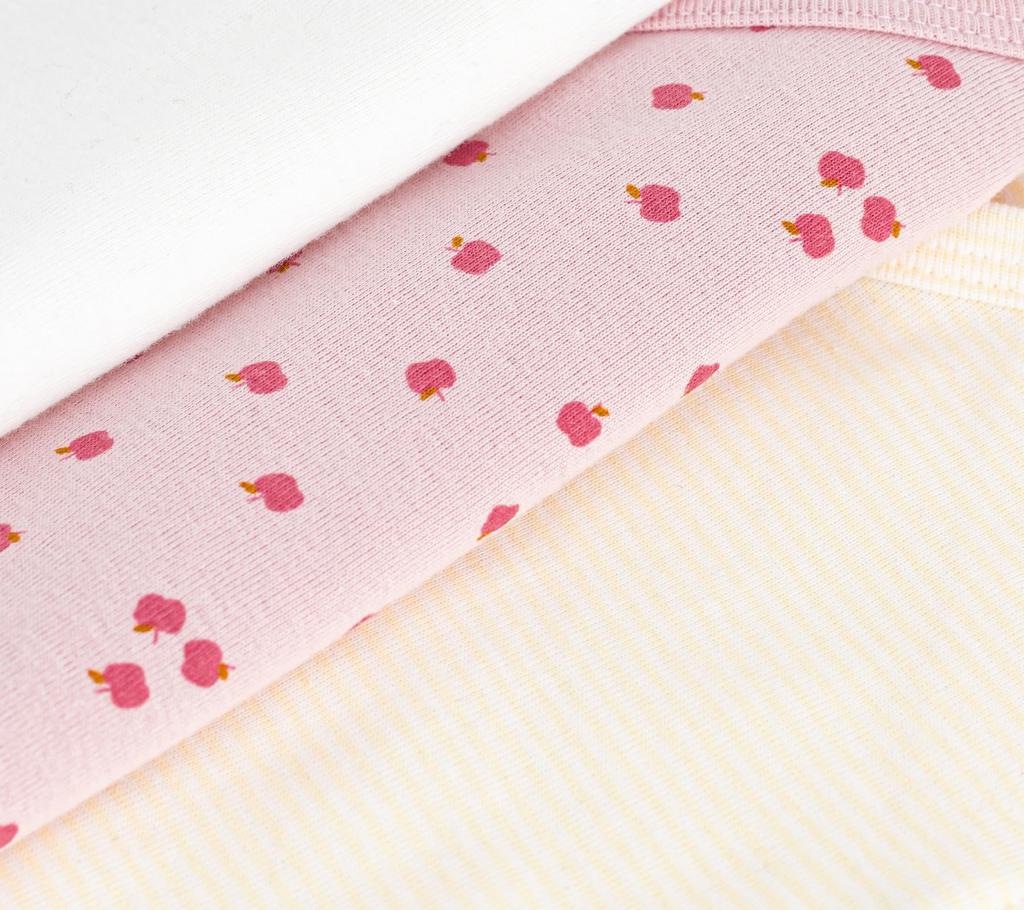 Petit Bateau Long Sleeve Matching Bodysuit Set A0DZP Multicolor 60cm (3-Piece Set) 2, 3-Months,