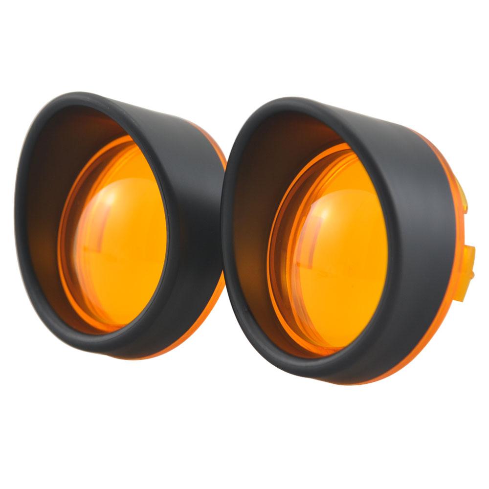 Motorcycle Turn Signal Light Bezels Lens Cover Visor Trim Rings Part For Harley Touring FLHR FXRT Sportster XL Dyna Softail FLHX