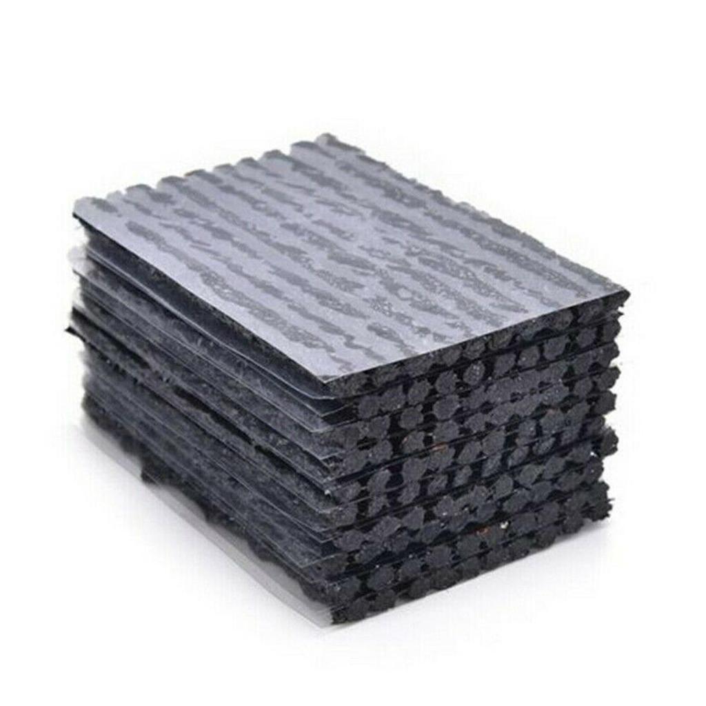 50Pcs 10cm Car Tubeless Tire Repair Rubber Strips for Auto Motorcycle Vacuum Tyre Puncture Emergency Plugs Seal Tape Repair Tool