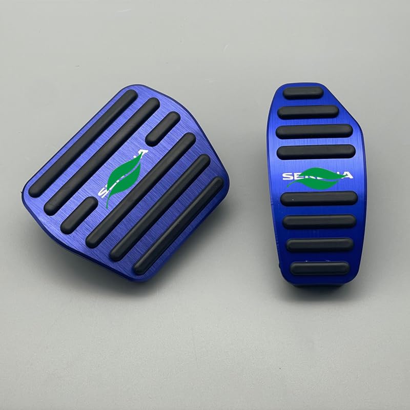 TADOKAPATU Pedalauflagen für den neuen Serena C27 und C28 Bremse und Gaspedal Sicher Passend Aluminiumlegierung und Gummi Innenraum-Set Serie, Abdeckungen, Fahren,