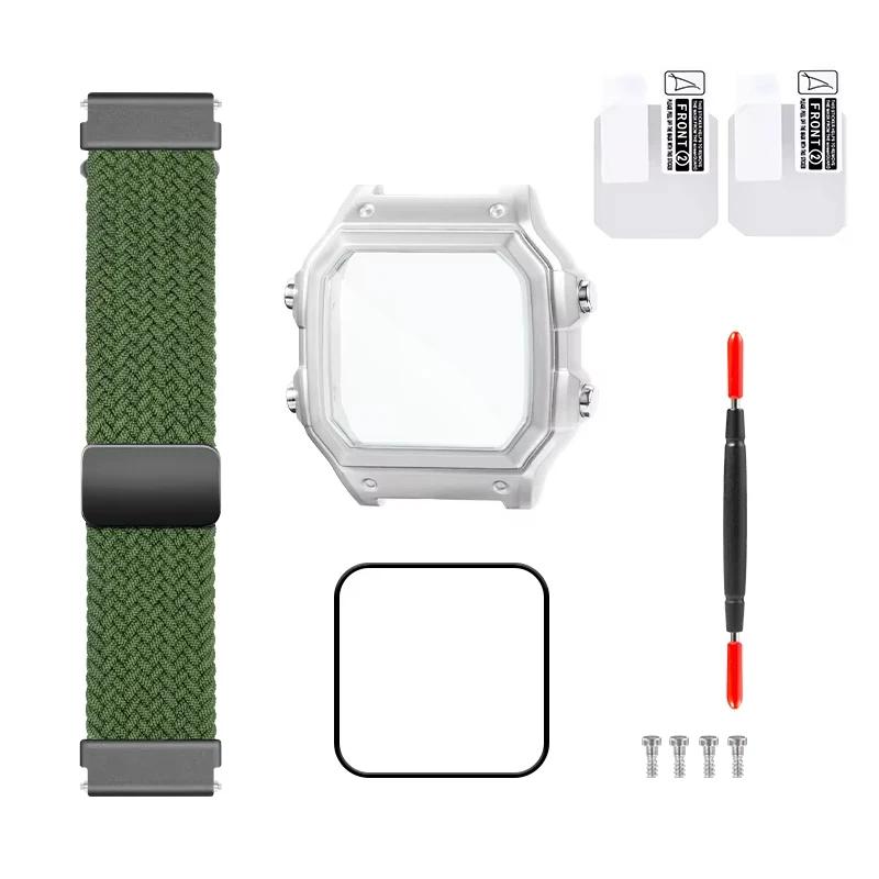 Mod kit AE1200 case for Casio 3299 AE-1200 AE-1300 stainless steel bezel metal band Bracelet mirror waterproof ring screws Parts